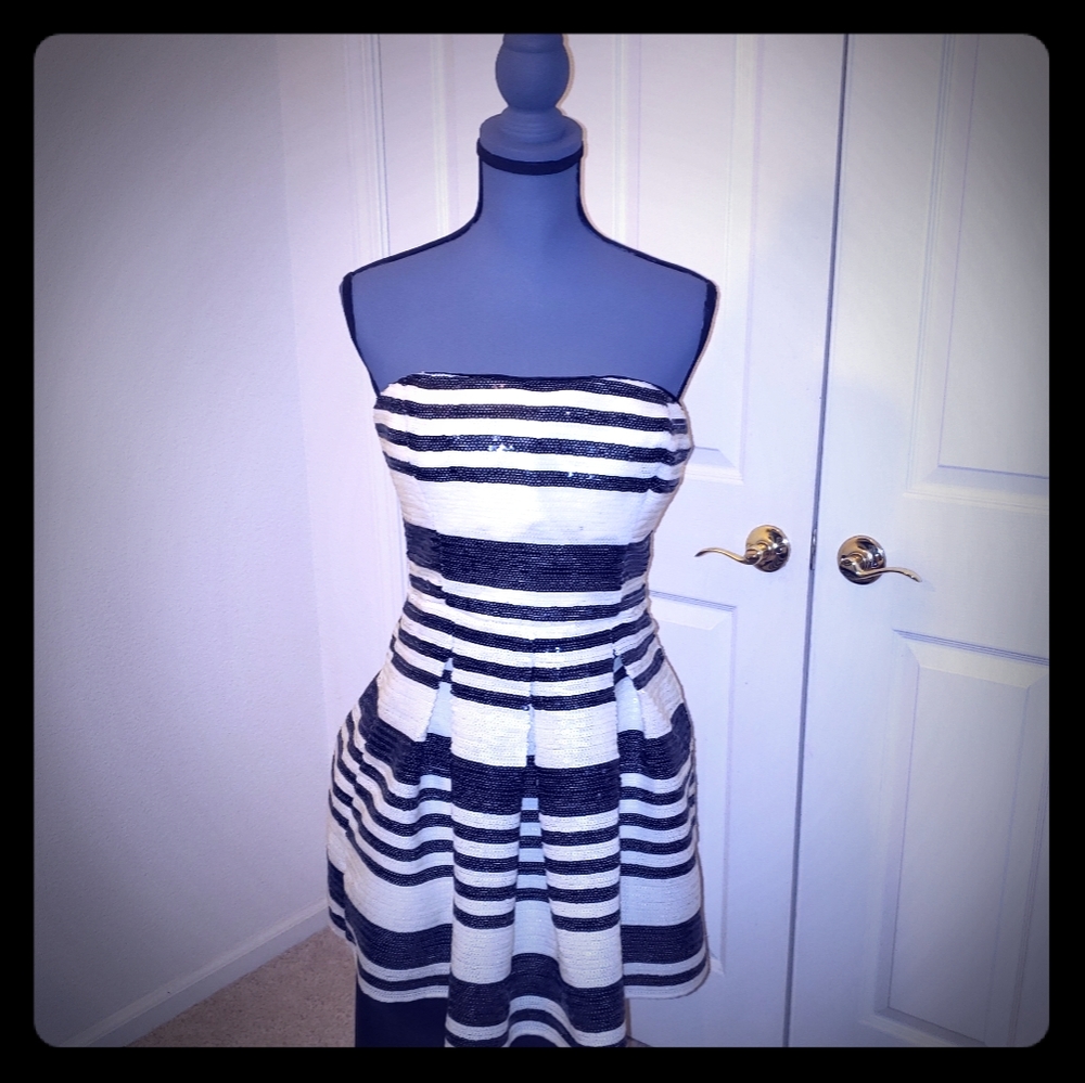 Bebe Fit N Flare Dress, Sequined